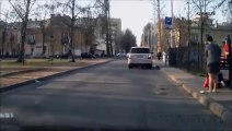 [ 18 ~ Sexy Funny Girl]Russian Woman Driver Runs Down Pedestrian... For Walking Too Slow
