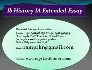 ib history hl ia extended essay online help tutor