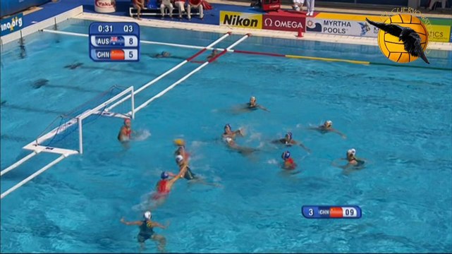 Australia 14 China 5 World Champs Barcelona 2013 23.7.13 prel women water polo