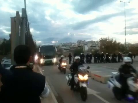 Η άφιξη του Παναθηναϊκού στο Γ. Καραϊσκάκης