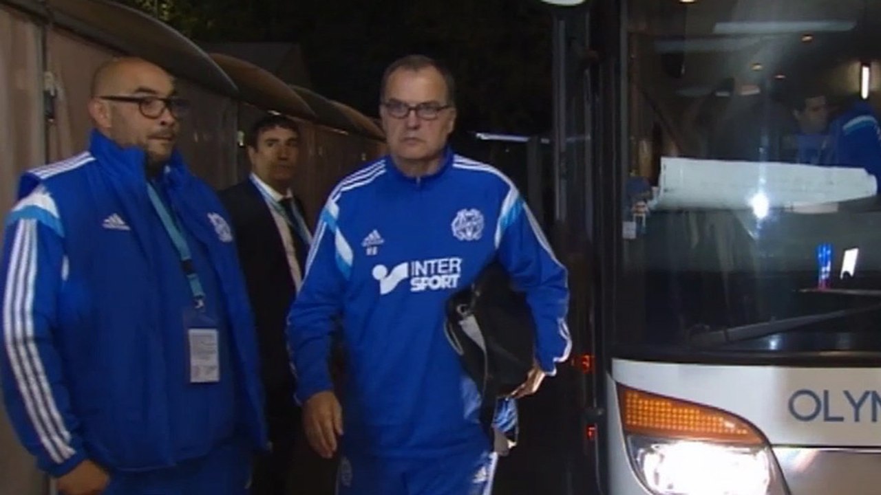 L'arrivée des Olympiens concentrés à Gerland