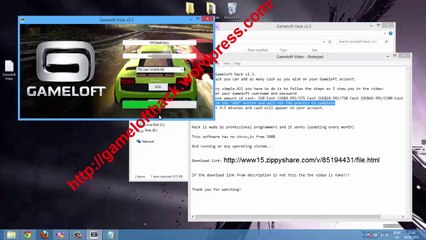 Gameloft Hack v.2.3 Updated 2014 - Add free Cash to your account