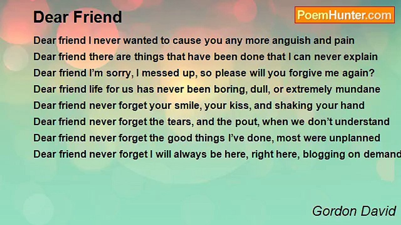 Gordon David - Dear Friend