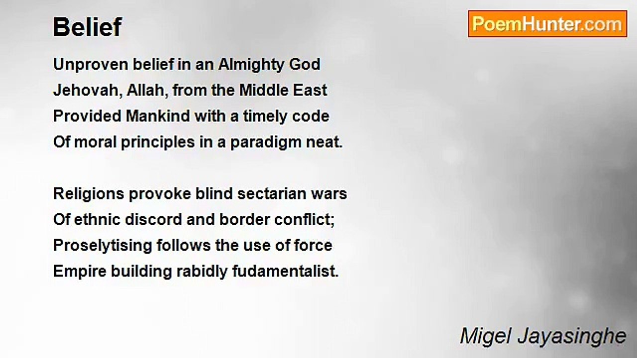 Migel Jayasinghe - Belief