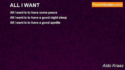 Aldo Kraas - ALL I WANT