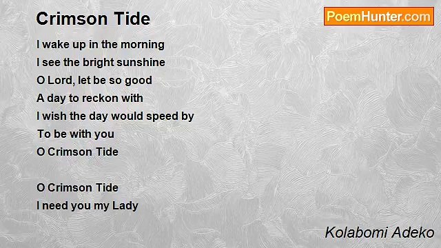 Kolabomi Adeko - Crimson Tide