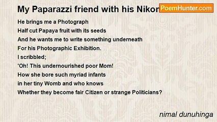 nimal dunuhinga - My Paparazzi friend with his Nikon camera