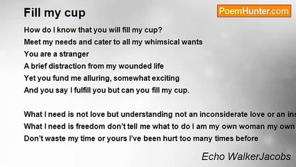 Echo WalkerJacobs - Fill my cup