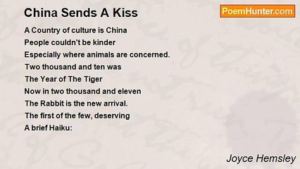 Joyce Hemsley - China Sends A Kiss