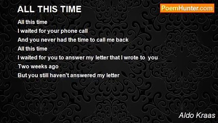 Aldo Kraas - ALL THIS TIME