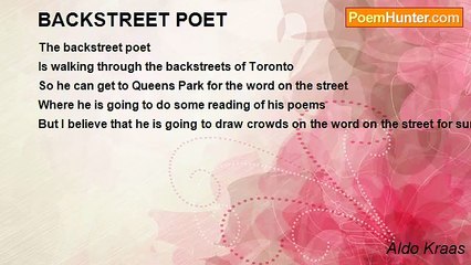 Aldo Kraas - BACKSTREET POET