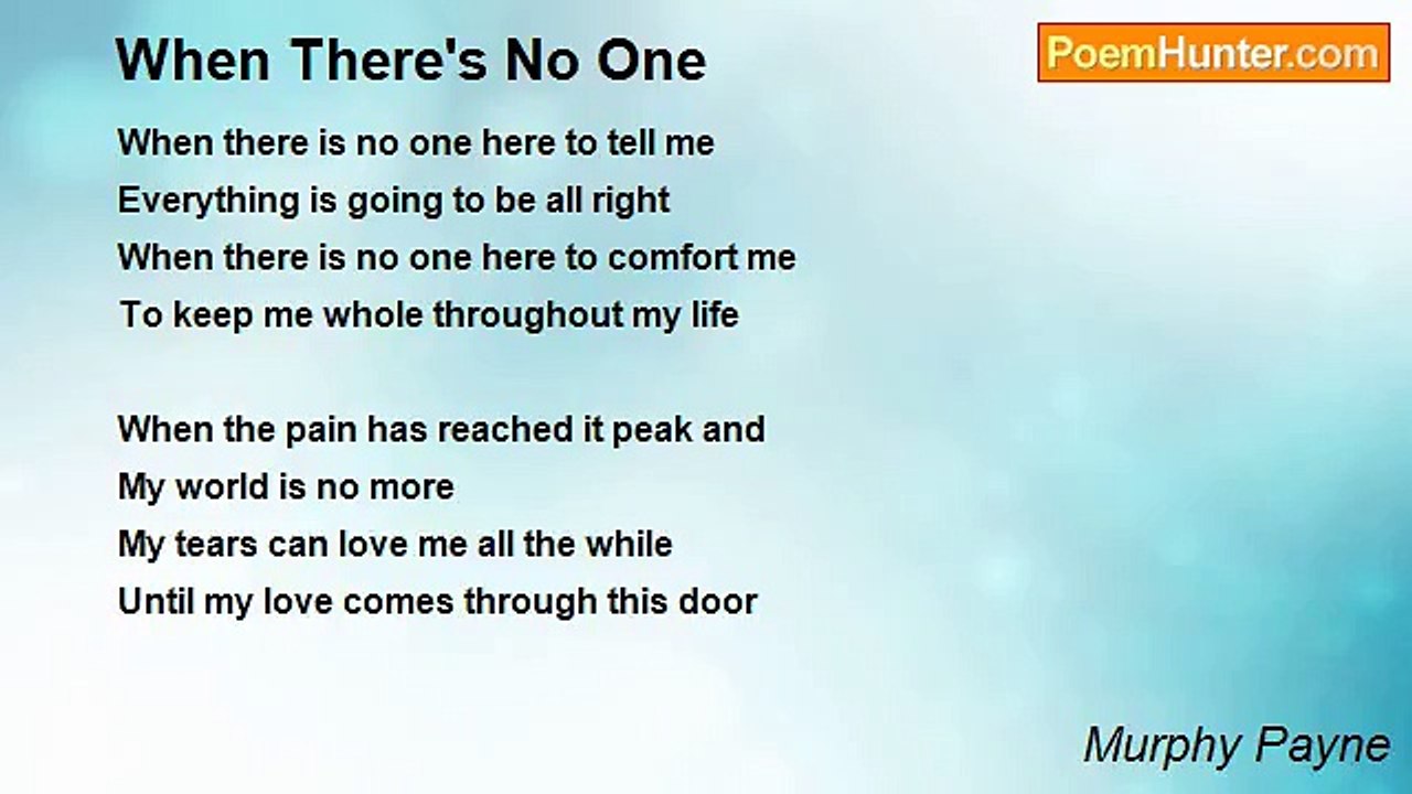 Murphy Payne - When There's No One