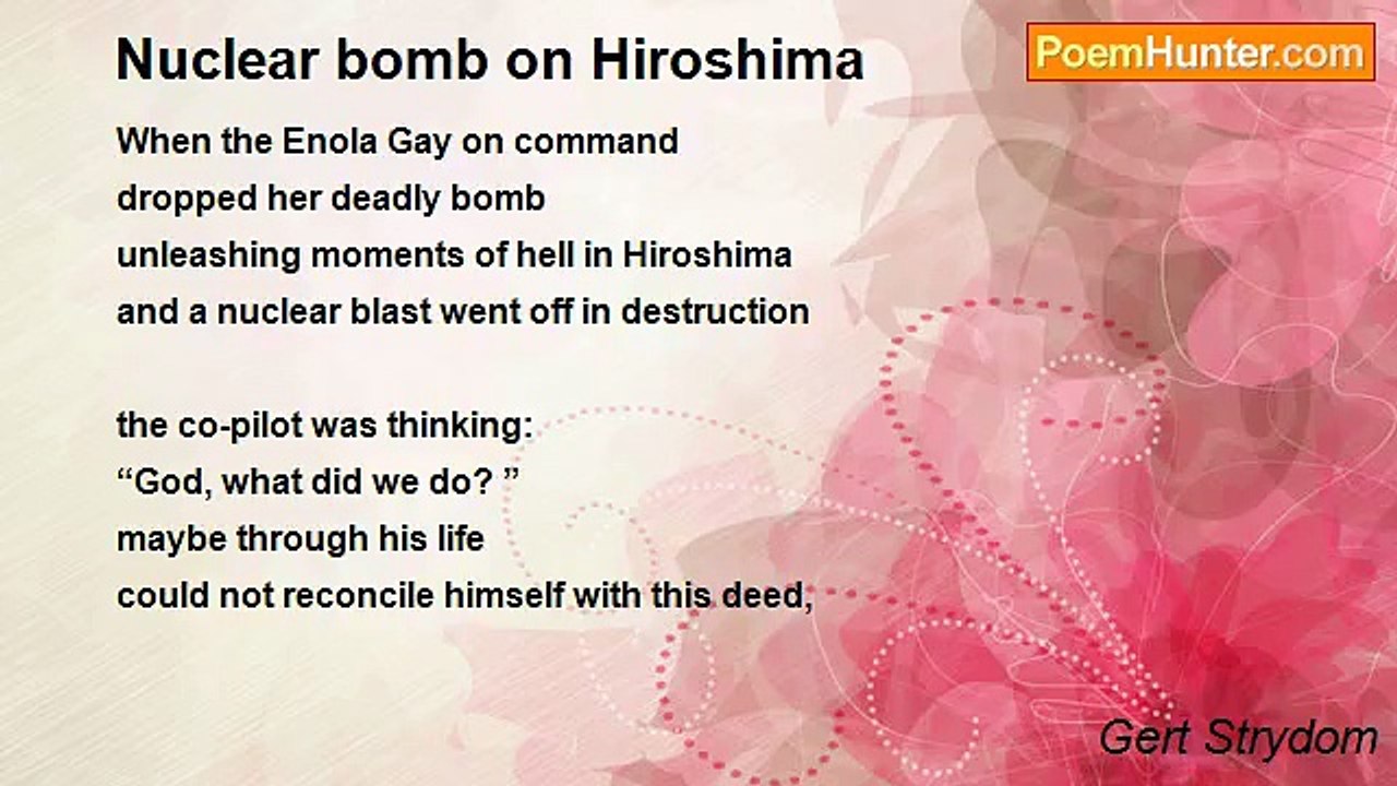 Gert Strydom - Nuclear bomb on Hiroshima