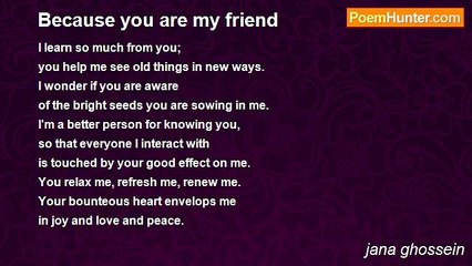 jana ghossein - Because you are my friend