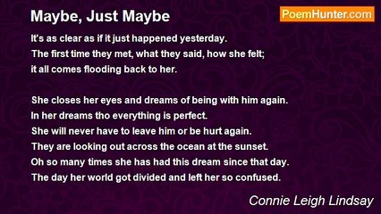 Connie Leigh Lindsay - Maybe, Just Maybe