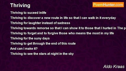 Aldo Kraas - Thriving