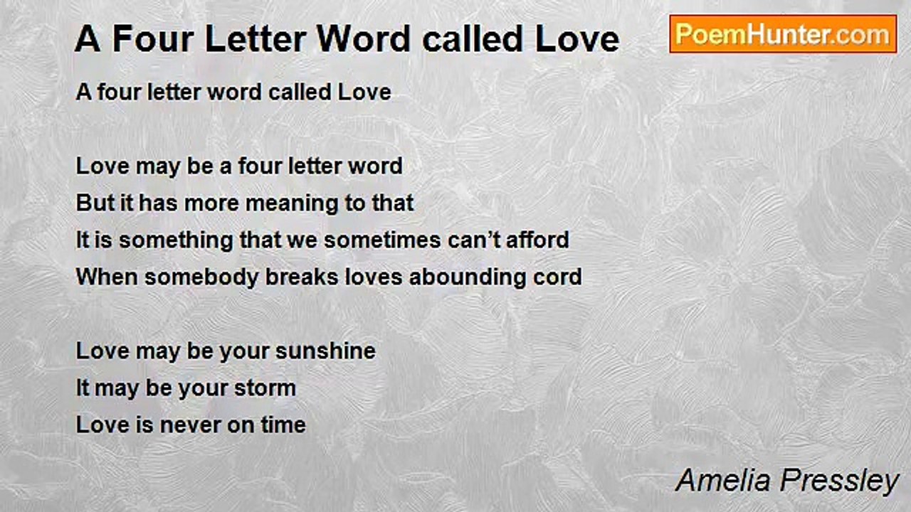 Amelia Pressley - A Four Letter Word called Love
