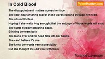 Torence Lavender - In Cold Blood