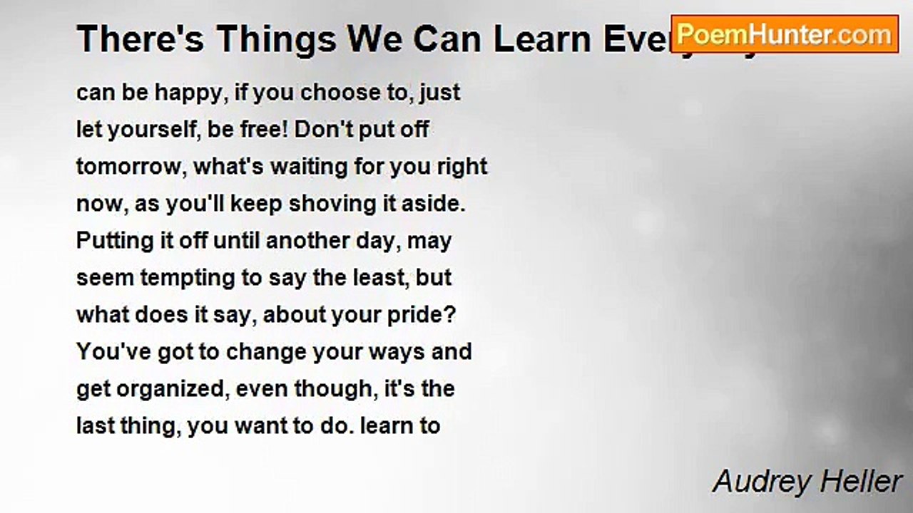 Audrey Heller - There's Things We Can Learn Everyday