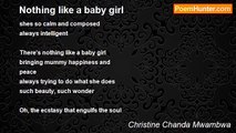 Christine Chanda Mwambwa - Nothing like a baby girl