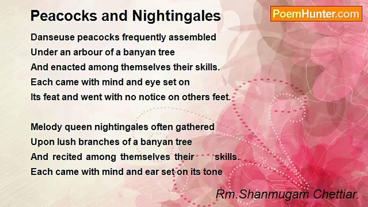 Rm.Shanmugam Chettiar. - Peacocks and Nightingales