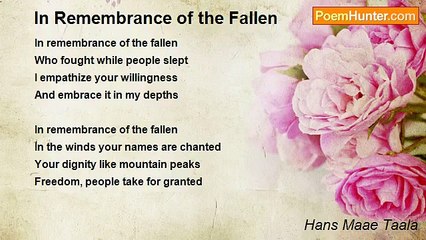 Hans Maae Taala - In Remembrance of the Fallen