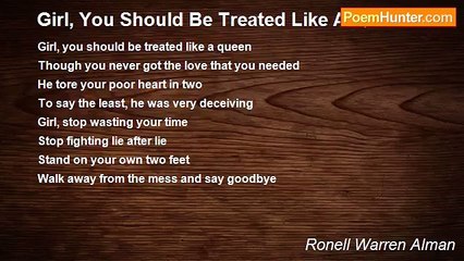 Ronell Warren Alman - Girl, You Should Be Treated Like A Queen