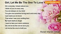 Ronell Warren Alman - Girl, Let Me Be The One To Love You