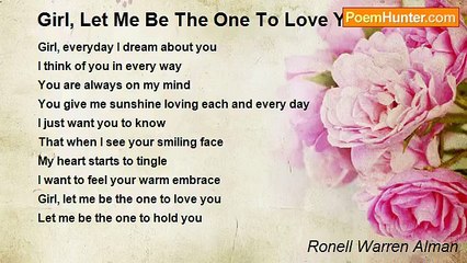Ronell Warren Alman - Girl, Let Me Be The One To Love You