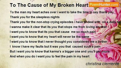 christina clemente - To The Cause of My Broken Heart