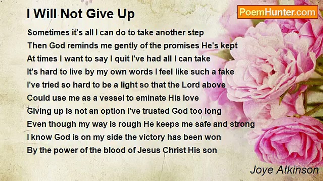 Joye Atkinson - I Will Not Give Up