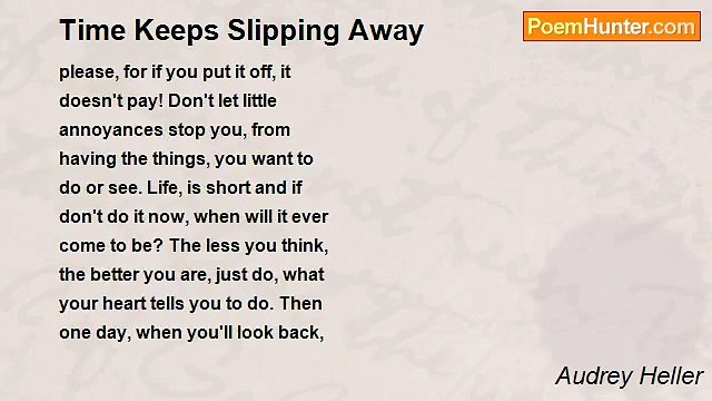 Audrey Heller - Time Keeps Slipping Away
