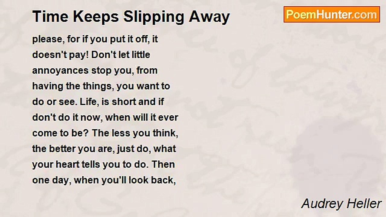 Audrey Heller - Time Keeps Slipping Away