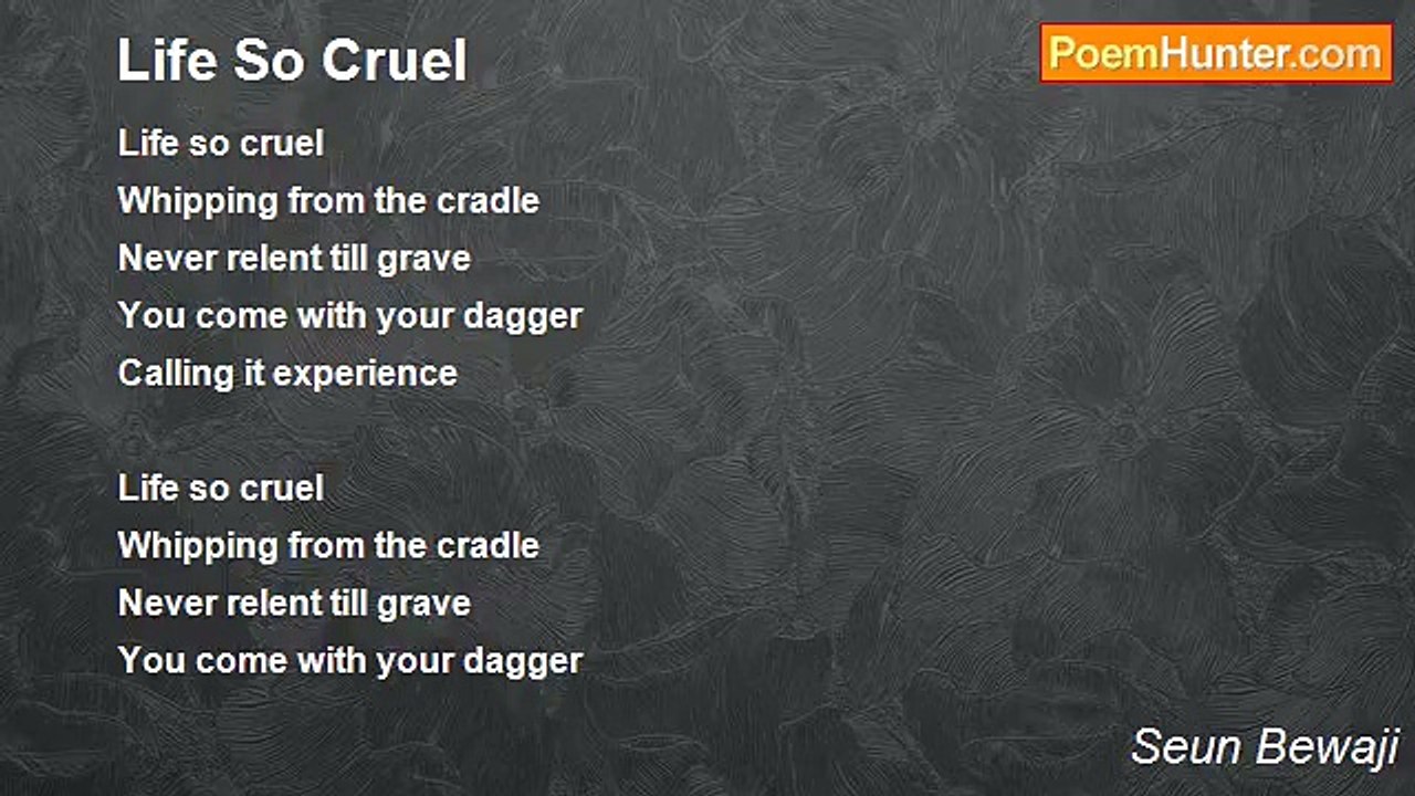 Seun Bewaji - Life So Cruel