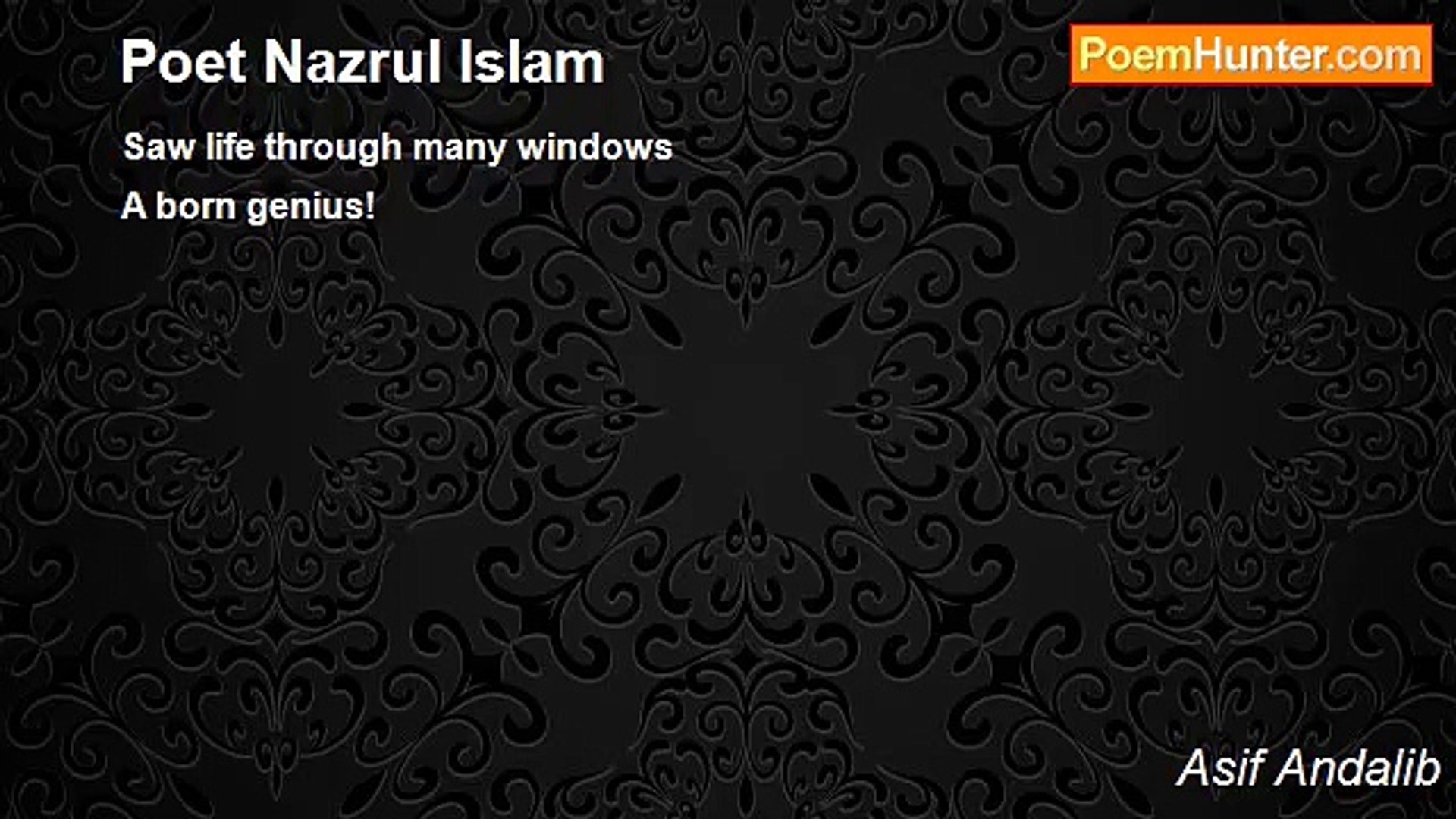 ⁣Asif Andalib - Poet Nazrul Islam