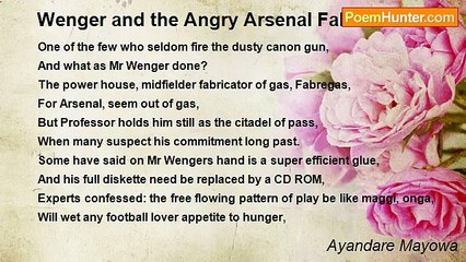 Ayandare Mayowa - Wenger and the Angry Arsenal FaNs