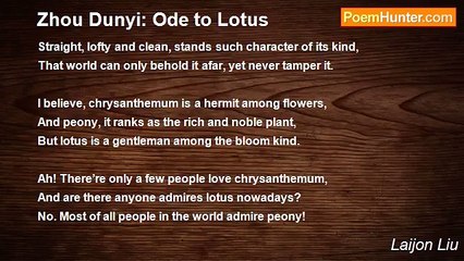 Laijon Liu - Zhou Dunyi: Ode to Lotus