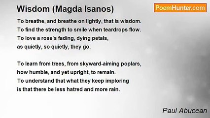 Paul Abucean - Wisdom (Magda Isanos)