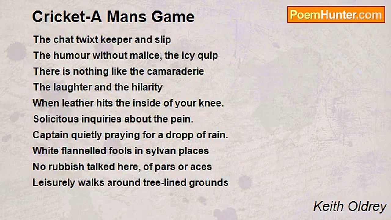 Keith Oldrey - Cricket-A Mans Game