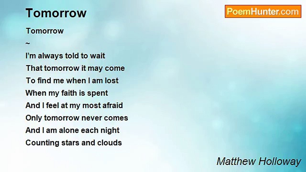 Matthew Holloway - Tomorrow