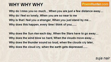 suja nair - WHY WHY WHY