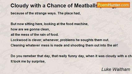 Luke Waltham - Cloudy with a Chance of Meatballs (Song)