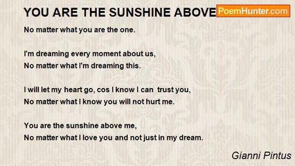 Gianni Pintus - YOU ARE THE SUNSHINE ABOVE ME