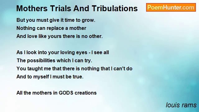 louis rams - Mothers Trials And Tribulations