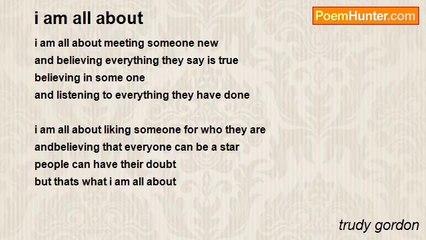 trudy gordon - i am all about