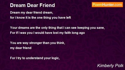 Kimberly Polk - Dream Dear Friend