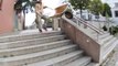 Rider using wheel barrow to do skateboard tricks is hilariously absurd!