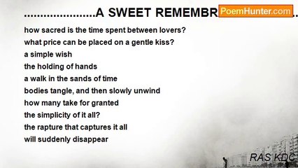 RAS KDC - ......................A SWEET REMEMBRANCE......................