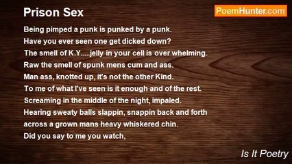 Is It Poetry - Prison Sex