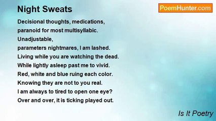 Is It Poetry - Night Sweats